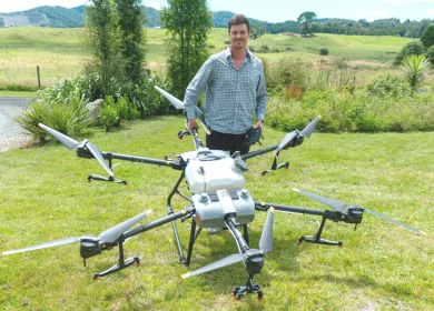 Daniel with his big drone