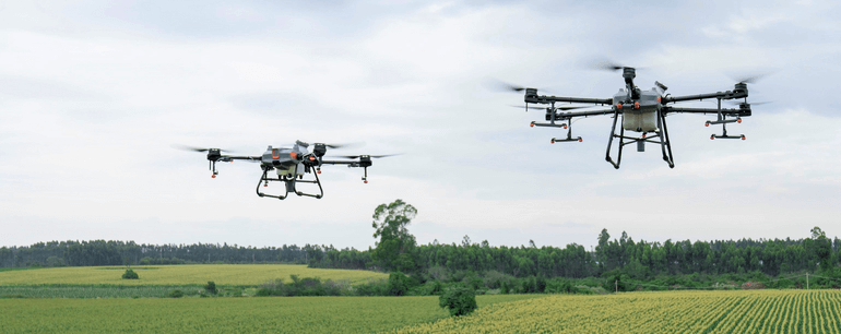 Drones spraying in NZ